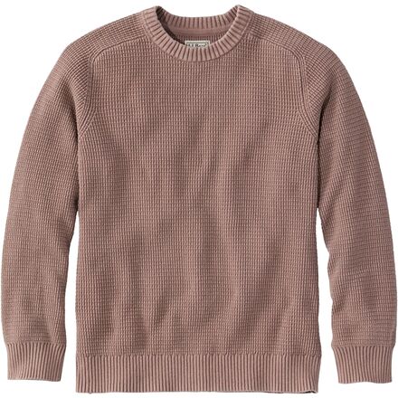 Sunwashed Textured Cotton Crewneck Sweater - Men's