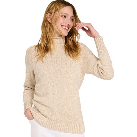 Cotton Ragg Funnelneck Pullover Sweater - Women's