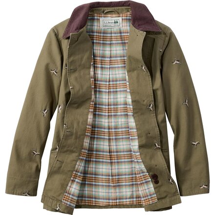 L.L.Bean - Adirondack Barn Flannel Lined Print Regular Coat - Women's