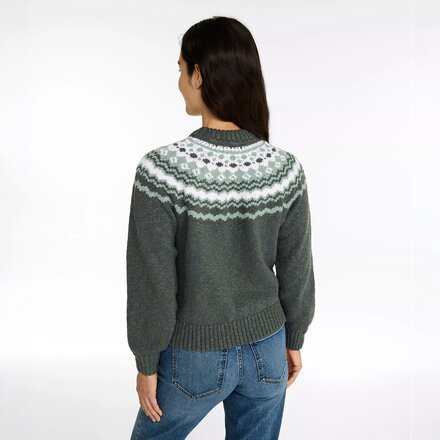L.L.Bean - Cotton Ragg Relaxed Yoke Fair Isle Crewneck Sweater -Women's