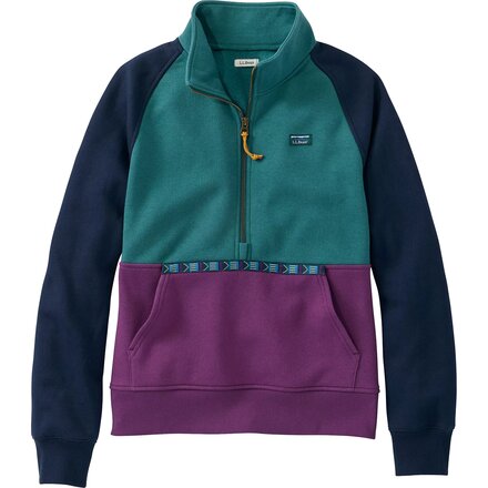 L.L.Bean - Mountain Classic Color Block 1/2-Zip Sweatshirt - Women's