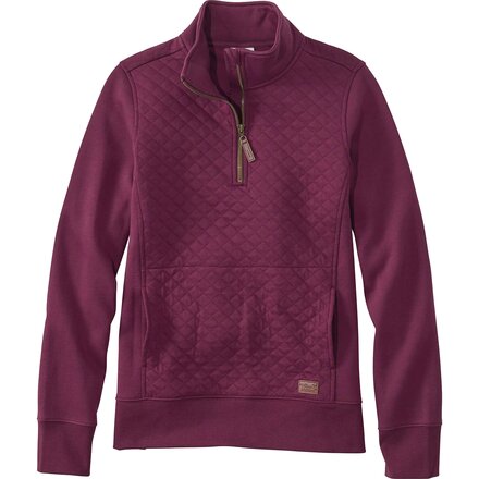 L.L.Bean - Quilted 1/4-Zip Pullover Sweatshirt - Women's