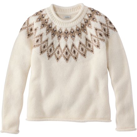 Bean's Classic Ragg Wool Rollneck Novetly Sweater - Women's