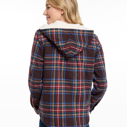 L.L.Bean - Scotch Plaid Sherpa Lined Regular Zip Hoodie - Women's