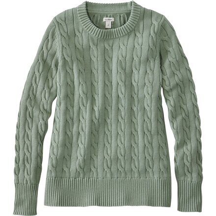 The Original Double L Cable Crewneck Reg Sweater - Women's