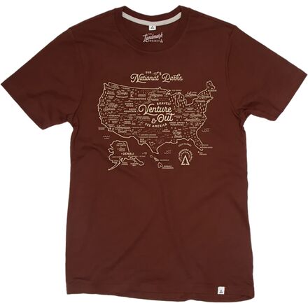Landmark Project - NPS Map Short-Sleeve T-Shirt - Redwood