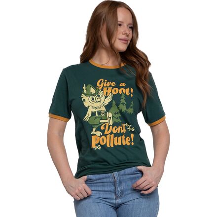 Landmark Project - Woodsy Owl Retro Short-Sleeve Ringer T-Shirt