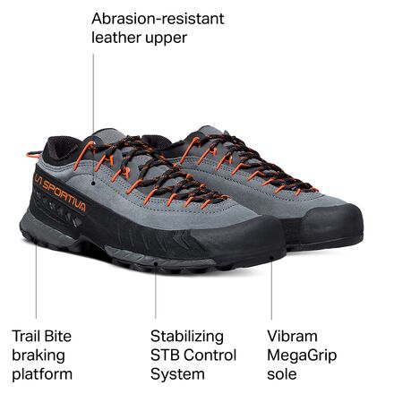 La Sportiva - TX4 Approach Shoe - Men's - Carbon/Flame