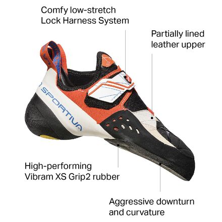 La Sportiva - Solution Climbing Shoe - Women's - White/Lily Orange