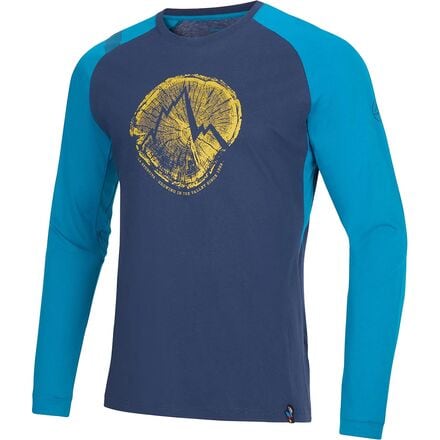 La Sportiva - Cross Section Long-Sleeve T-Shirt - Men's - Night Blue/Crystal