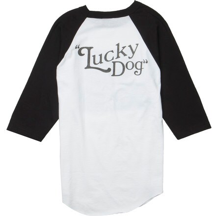 Loser Machine - Lucky Dog Raglan T-Shirt - 3/4-Sleeve - Men's
