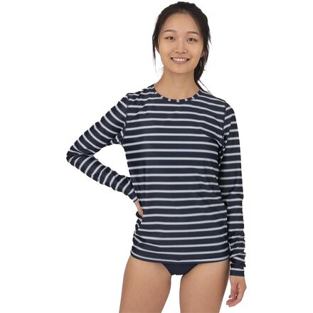 Level 6 - Coastal Long-Sleeve Top - Women's - Block Stripes/Navy (BN2)