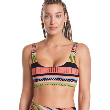 Maaji - Roman Stripe Izzy Sporty Bralette Bikini Top - Women's - Multicolor