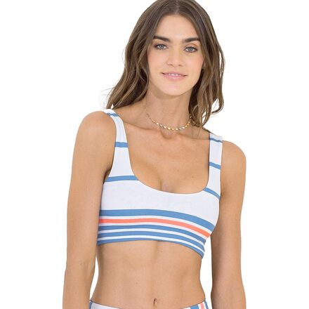 Maaji - Bengal Stripe Briget Sporty Bralette Bikini Top - Women's - Blue