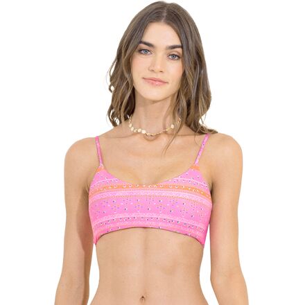 Maaji - Ornate Borders Ceci Sporty Bralette Bikini Top - Women's - Pink