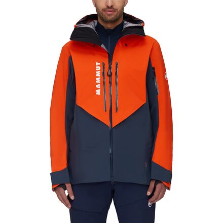 Mammut - La Liste HS Hooded Jacket - Men's - Marine/Hot Red