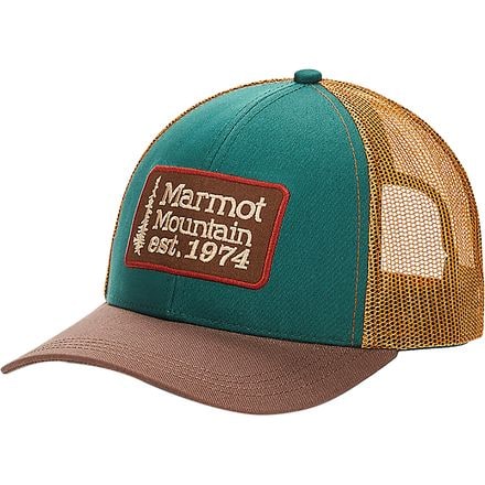 Marmot - Retro Trucker Hat - Men's - Botanical Garden/Scotch