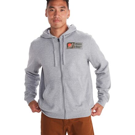 Marmot - Full-Zip Hoodie - Men's - Grey Heather