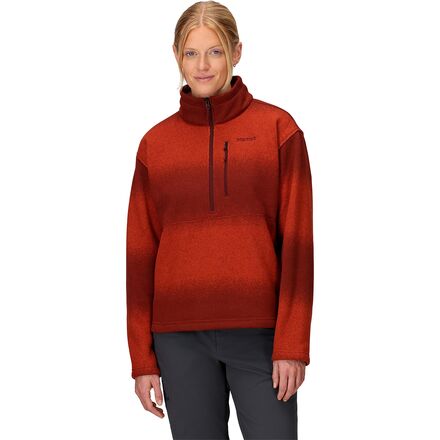 Heavyweight Drop Line Printed 1/2-Zip - Women's