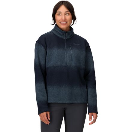 Heavyweight Drop Line Printed 1/2-Zip - Women's