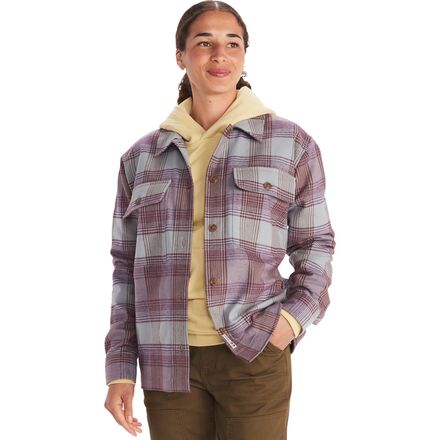 Marmot - Incline Heavyweight Flannel Overshirt - Women's - Hazy Purple
