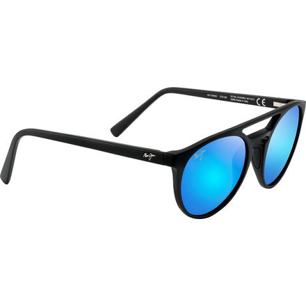 Maui Jim - Ah Dang! Polarized Sunglasses - Matte Black/Blue Hawaii