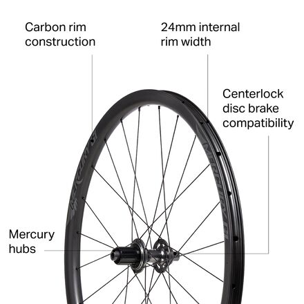 Mercury Wheels - G1 Carbon Disc Wheelset - Tubeless