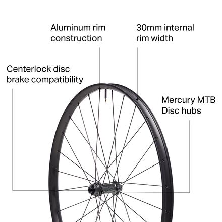 Mercury Wheels - X30 29in Boost Wheelset - Black