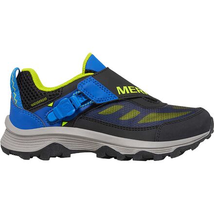 Merrell - Moab Speed Low ZT Waterproof Hiking Shoe - Boys' - Black/Blue/Lime