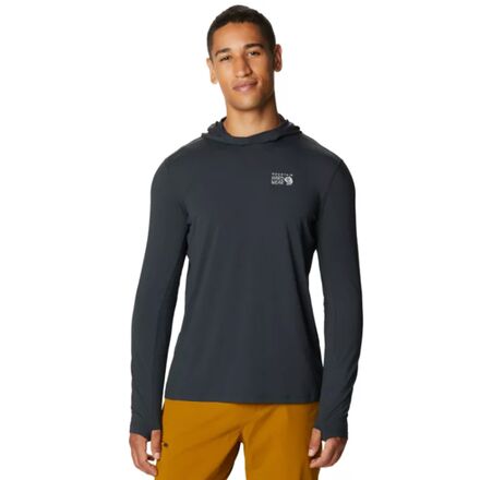 Mountain Hardwear - Crater Lake Long-Sleeve Hooded Shirt - Men's - Dark Storm