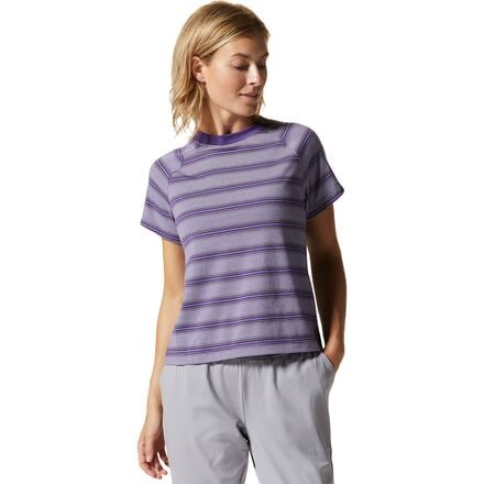 Mountain Hardwear - Wander Pass Short-Sleeve Top - Women's - Purple Jewel Pacific Stripe