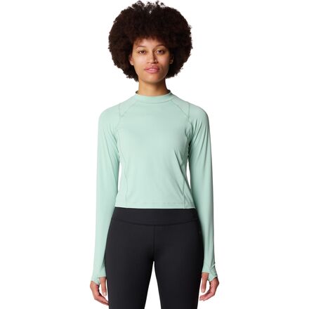 Mountain Hardwear - Crater Lake Long-Sleeve Crop Top - Women's - Mineral Spring