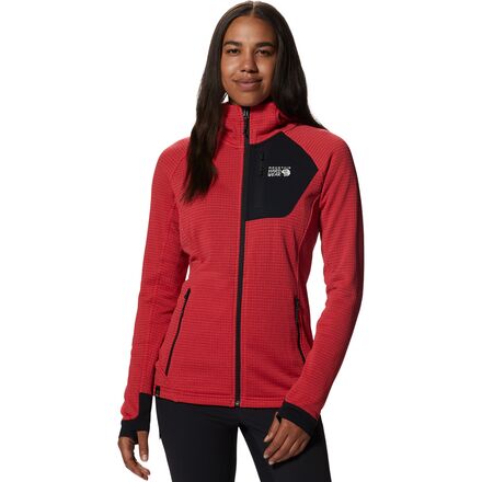Mountain Hardwear - Polartec Power Grid Full-Zip Hooded Jacket  - Women's - Alert Heather