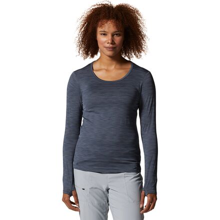 Mountain Hardwear - Mighty Stripe Long-Sleeve Top - Women's - Blue Slate