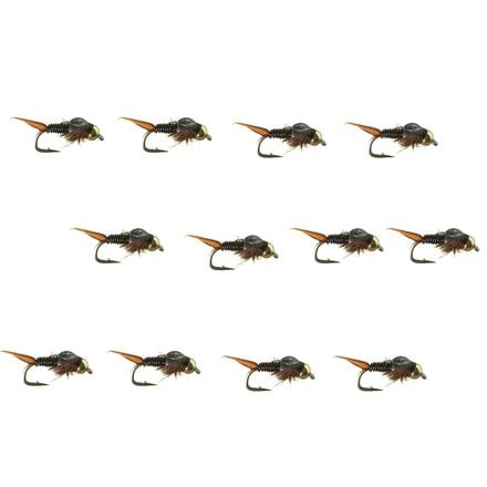 Montana Fly Company - BH Epoxyback Copper Nymph - 12-Pack - Black