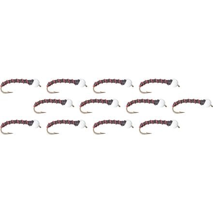 Montana Fly Company - Chan's BH Chironomid Bomber - 12-Pack - Black/Red