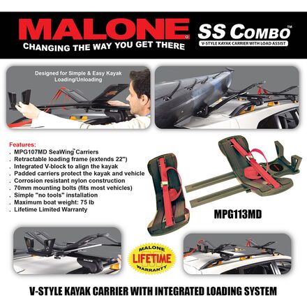 Malone Auto Racks - SeaWing Stinger Combo Kayak Rack
