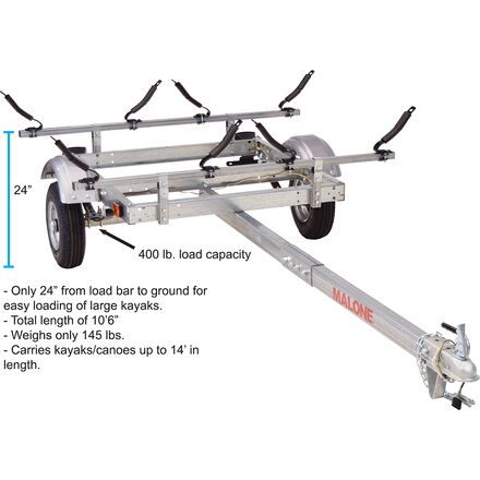 Malone Auto Racks - EcoLight 2 Kayak Trailer