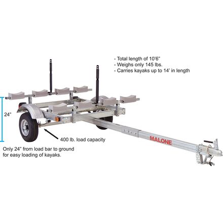 Malone Auto Racks - EcoLight 4 Kayak Trailer