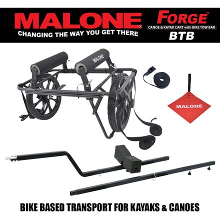 Malone Auto Racks - Forge BTB - Canoe & Kayak Cart W/Bike Tow Bar