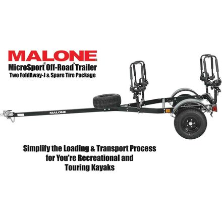 Malone Auto Racks - MicroSport Off-Road 2 Kayak Trailer With Spare Tire