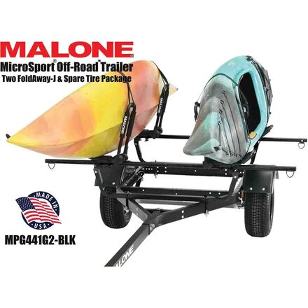 Malone Auto Racks - MicroSport Off-Road 2 Kayak Trailer With Spare Tire