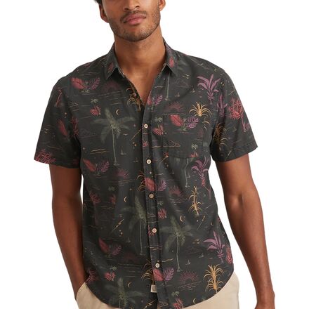Marine Layer - Cotton Plain Weave Short-Sleeve Shirt - Men's - Beach Wizard Print