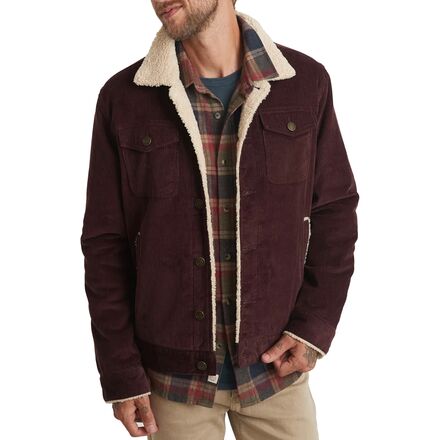 Marine Layer - Boise Cord Sherpa Trucker Shirt Jacket - Men's - Fudge