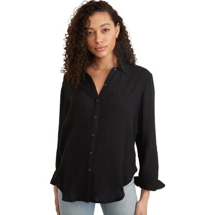 Marine Layer - Reese Double Cloth Button-Up Shirt - Women's - Black