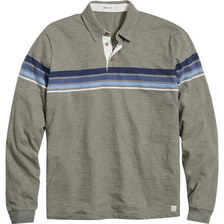 Marine Layer - Nirvana Heavy Slub Stripe Long-Sleeve Rugby Polo - Men's