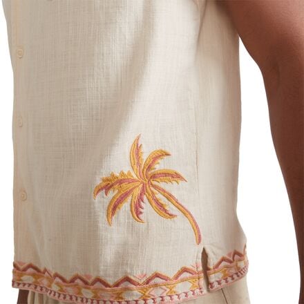 Marine Layer - Short-Sleeve Placed Embroidery Resort Shirt - Men's