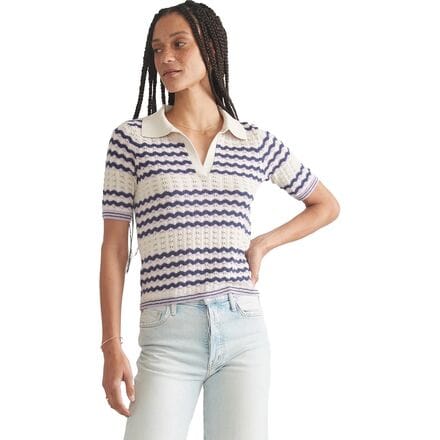 Marine Layer - Spencer Polo Sweater - Women's - Cool Wave