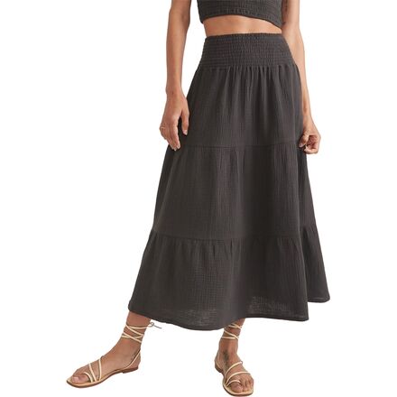 Marine Layer - Valeria Double Cloth Maxi Skirt - Women's - Black