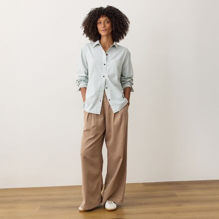 Marine Layer - Abbey Relaxed Oxford Yarn-Dye Shirt - Women's